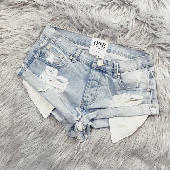 ONE Teaspoon Denim Shorts size 26 - Picture 1 of 6